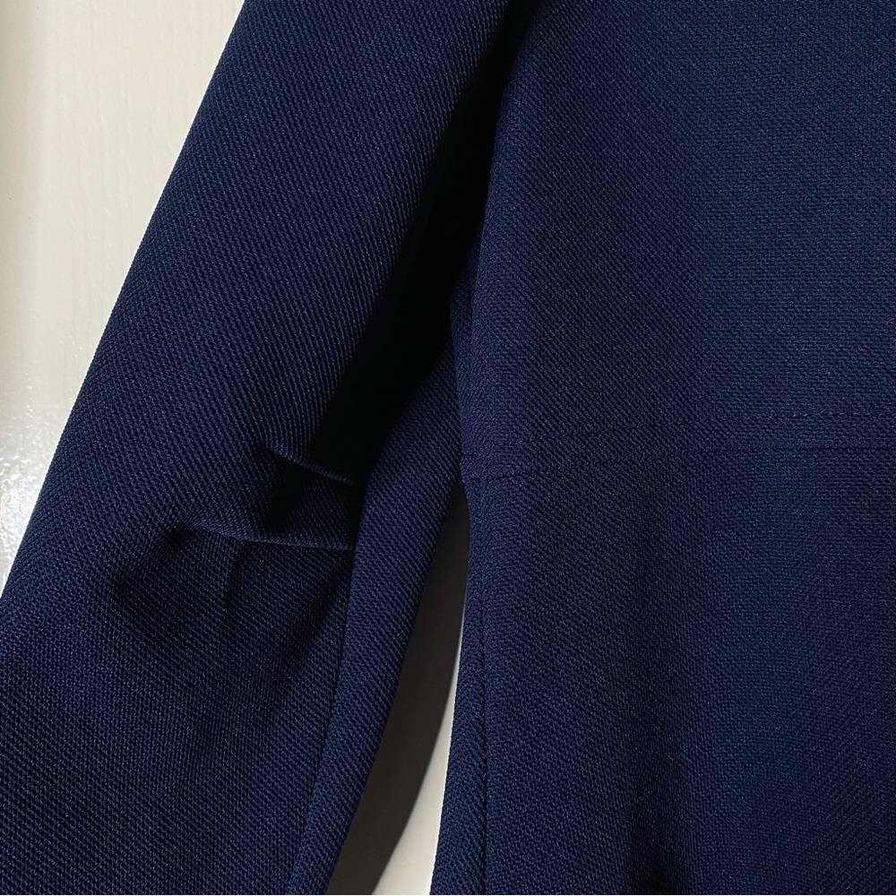 60s vtg BUTTE KNIT Navy Blue Double-Breasted Coat Dress - Picture 9 of 11